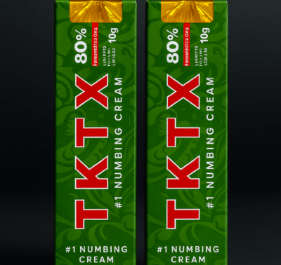 2 PACK TKTX Verde 80% – Crema para el cuidado de la piel antes del tatuaje