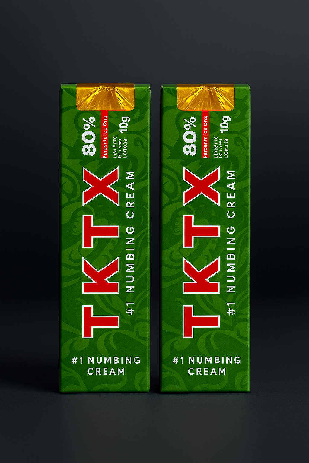 2 PACK TKTX Verde 80% – Crema para el cuidado de la piel antes del tatuaje