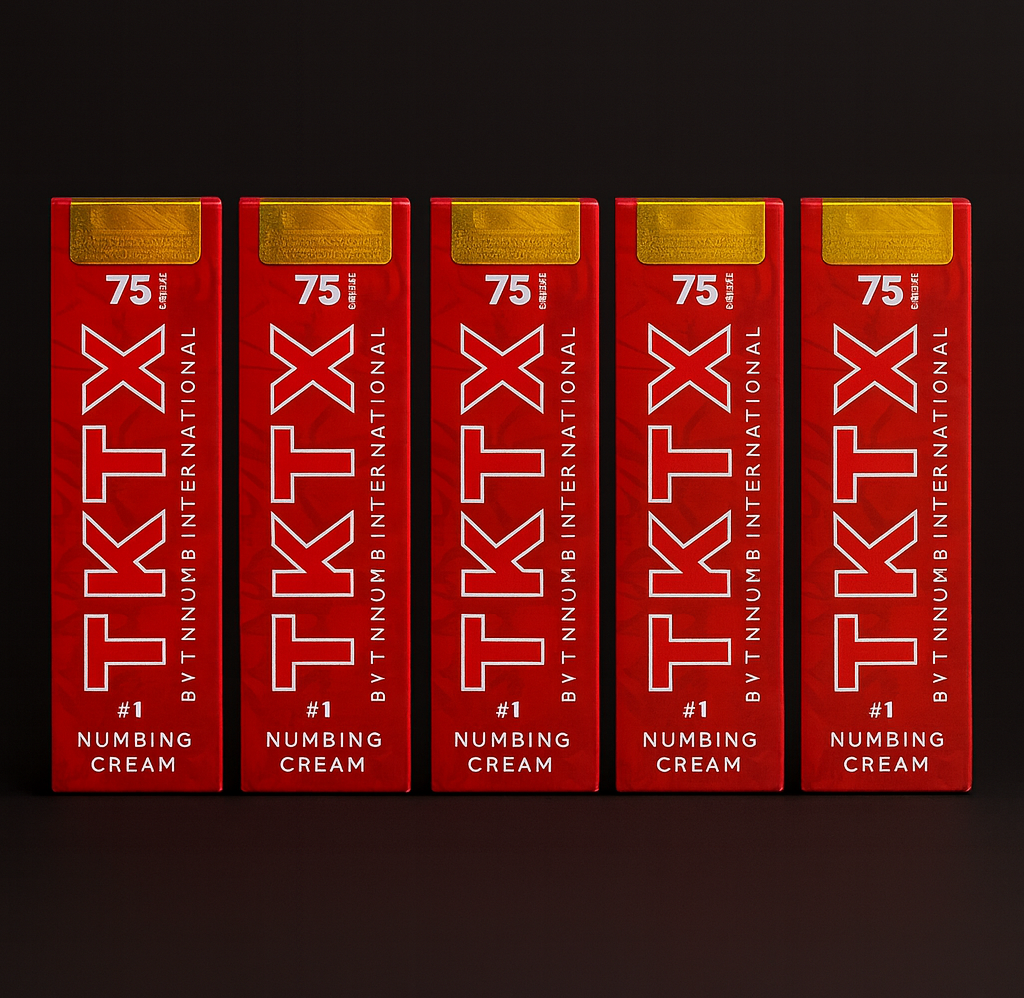 5Pack TKTX Rojo 75% – Crema para el cuidado de la piel antes del tatuaje